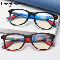 longkeeper 2021 fashion anti blue light glasses men women vintage square clear lens computer eyeglasses optical spectacle frame