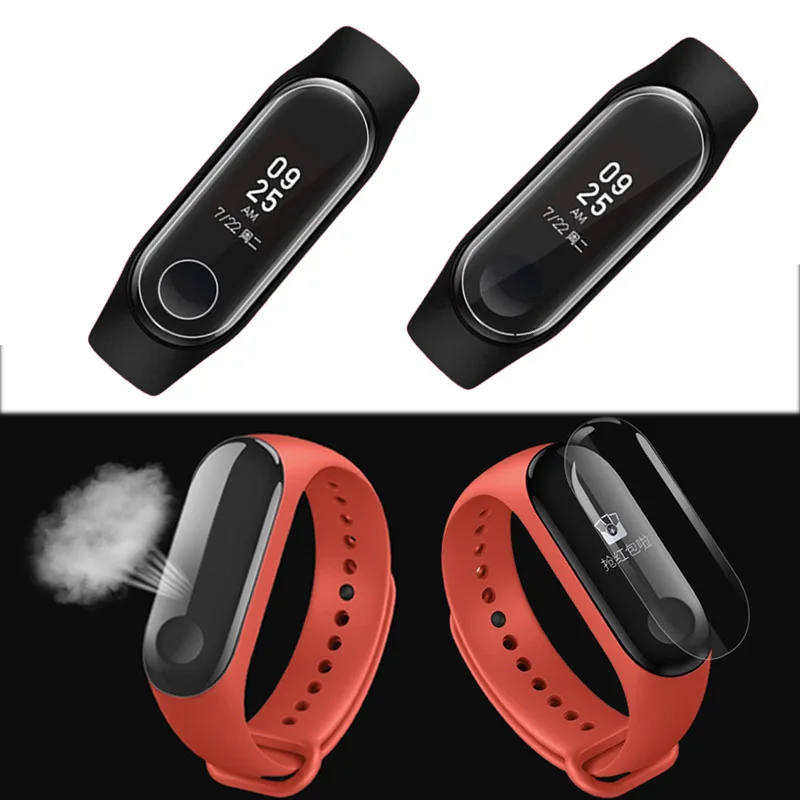 5 шт. M3 пленка экранная лента mi Band 3 Закаленное стекло протектор с отверстиями для Xiao mi