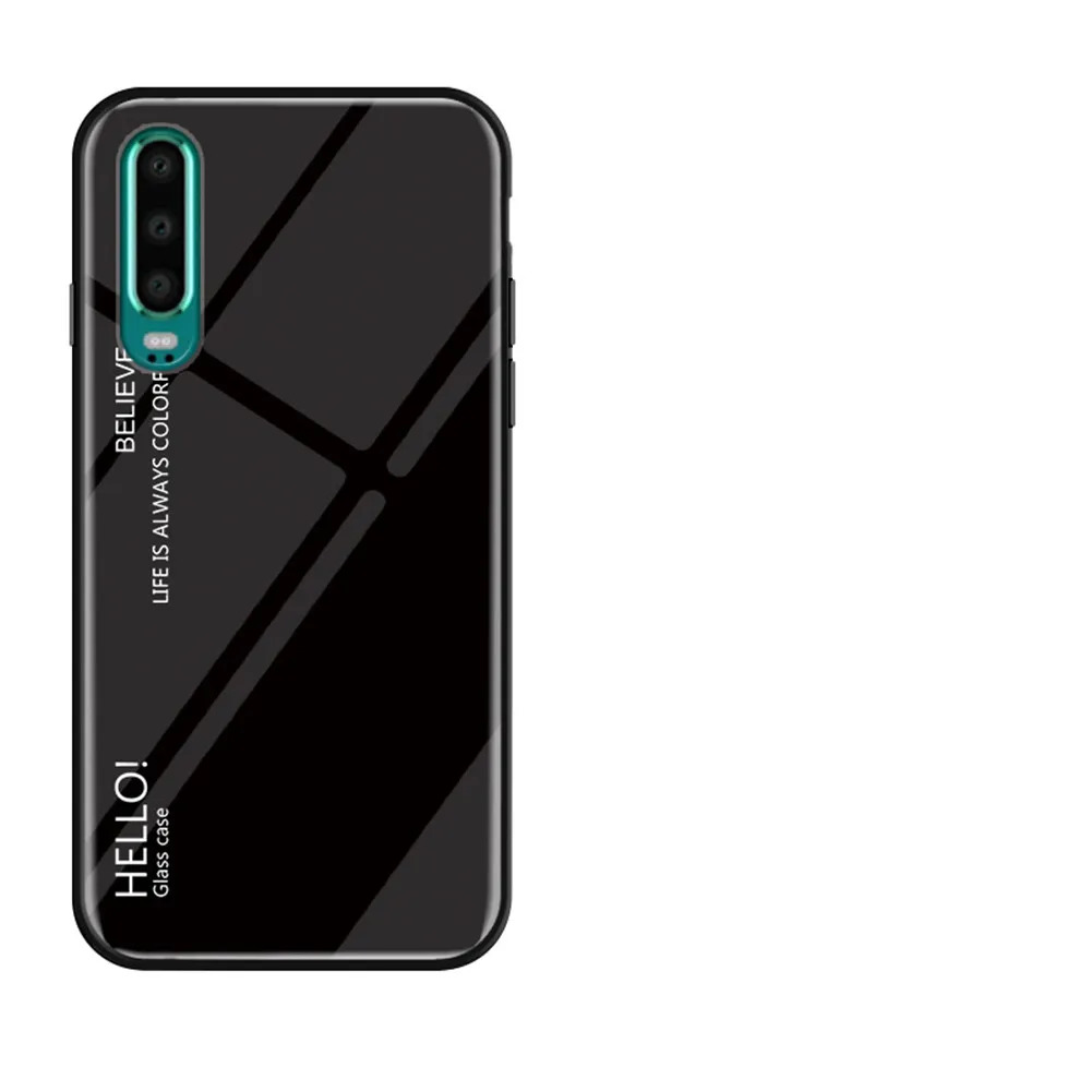 Чехол для телефона huawei P20 P30 Lite Pro Чехол из мраморного закаленного стекла Мягкий силиконовый чехол для huawei Y9 Y7 Y6 Honor 8A 9X чехол - Цвет: Pattern 8