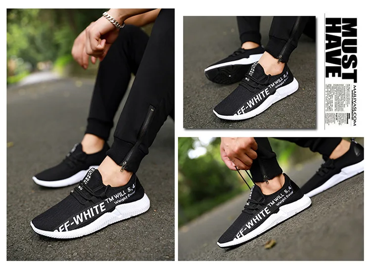 Autumn New Style Men Shoes Fashion Casual Mesh Shoes Stylish Rubber Shoes Sneakers Low Top Breathable Korean-style Running