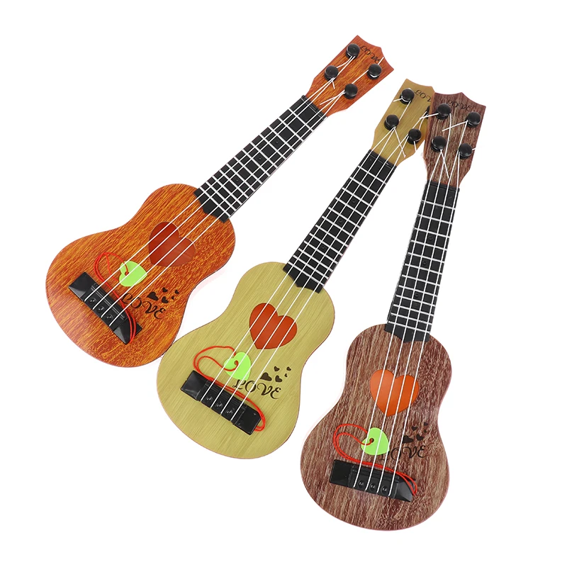 

1pc Mini Guitar 4 Strings Beginners Early Education Guitar Toy Classical Ukulele Guitar Toy Musical Instruments For Children