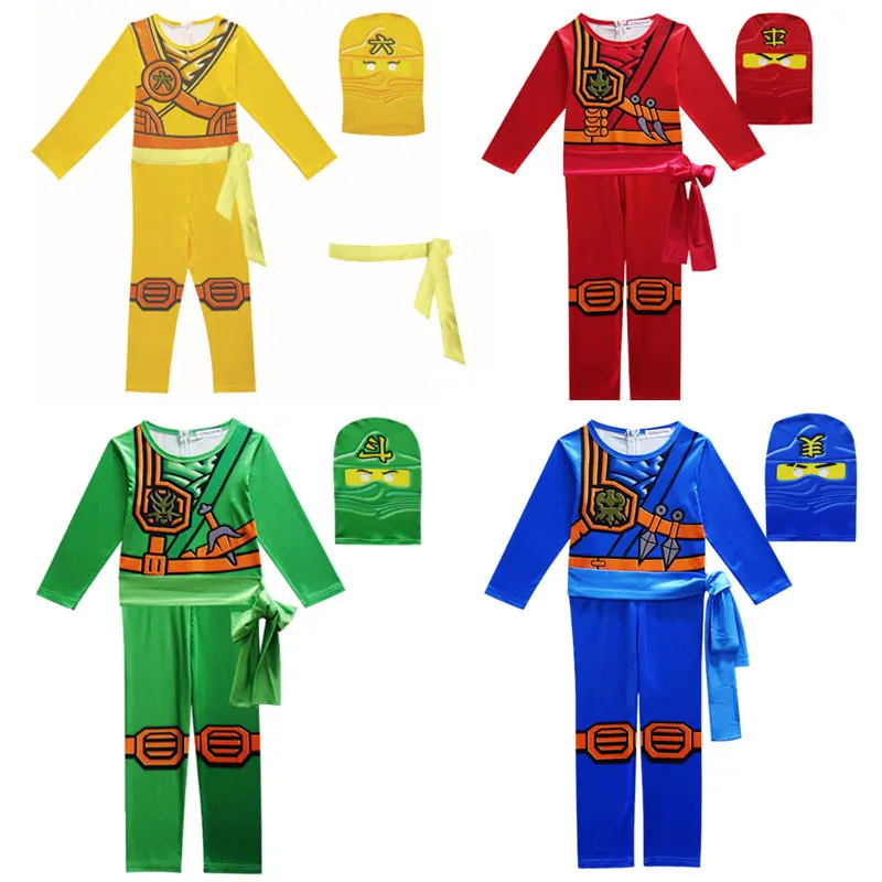 LEGO NINJAGO ролевой косплей костюм на Хэллоуин для мальчиков и девочек комбинезон