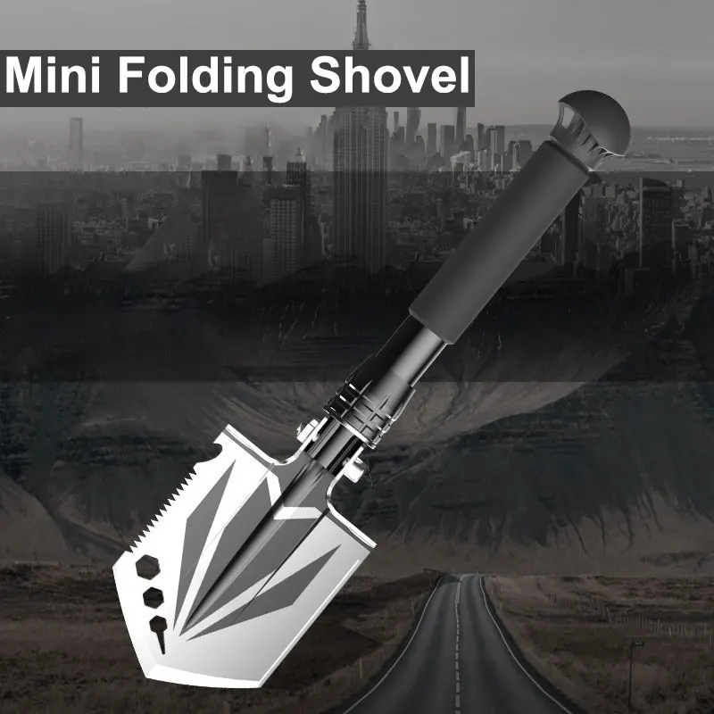 

Multifunctional Folding Shovel Outdoor Survival Spade Axe Hoe Rake Camping Equipment Supplies Garden Vegetable Patch Hand Tools