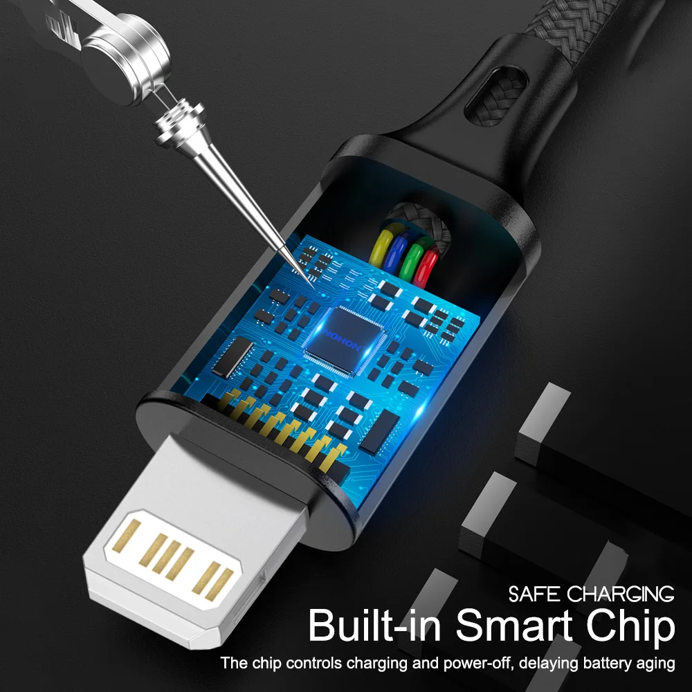 1 м 2 3 USB кабель зарядное устройство для iPhone 12 13 11 Pro Max X XR 5 8 7 6 6s Plus iPad нейлоновый