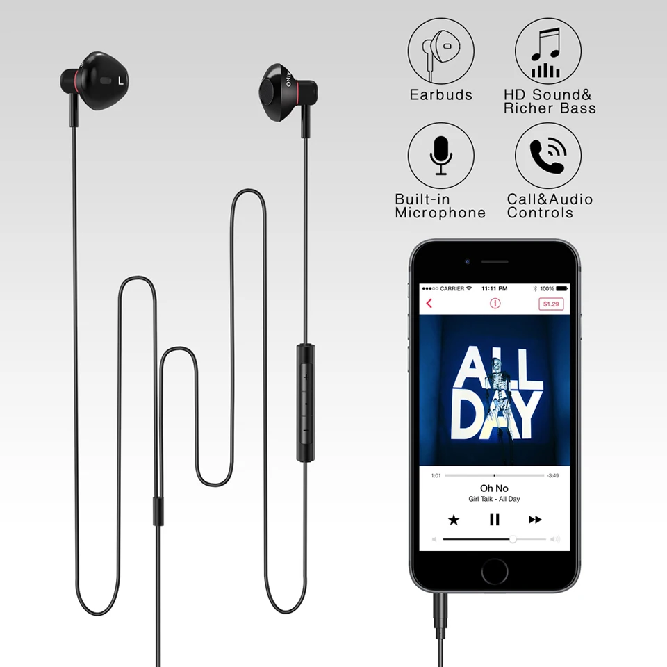 Проводные наушники вкладыши Hi Fi стерео Ecouteurs Avec Fil для наушников с микрофоном