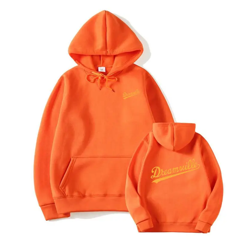 Толстовки с капюшоном Novos Homens хип-хоп DREAMVILLE J Cole Logotipo Com Capuz Carta Presa J Cole Com Capuz Inverno толстовки do Velo Dos