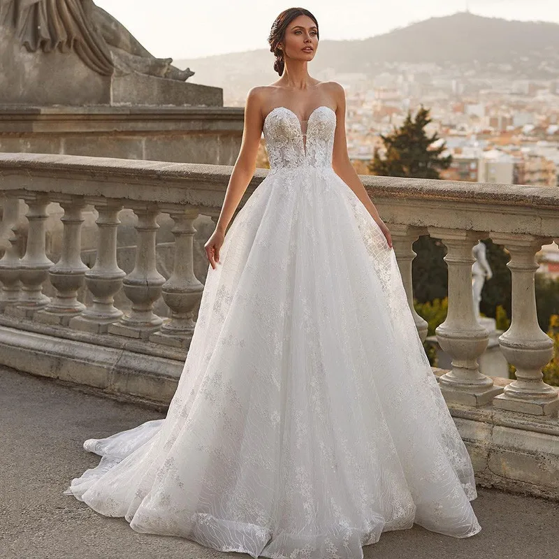 

Couture Church Lace Wedding Dresses 2021 Ball Gown Bridal Dress Princess Vintage Wedding Gowns Vestidos de Noiva Sweetheart