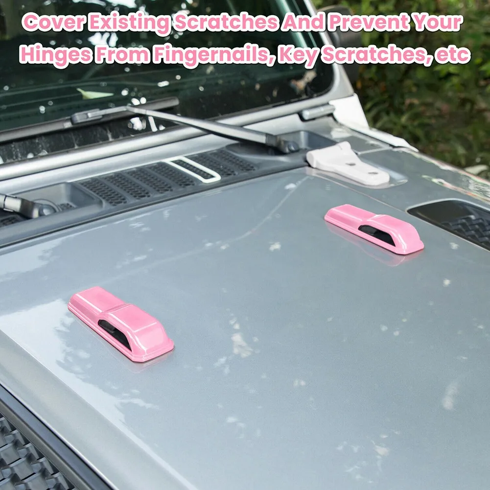 

Engine Hood Hinge Cover Trim Exterior For Jeep Wrangler Front With Tape