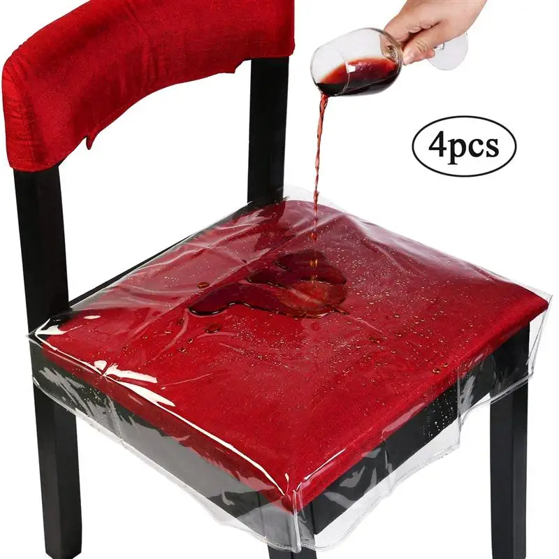 4 шт. съемные чехлы для стульев из ПВХ|Чехлы на стулья| |