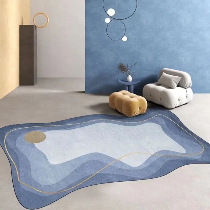 

Овальные ковры для гостиной, коврик с геометрическим узором, абстрактный напольный коврик, нескользящий ковер для спальни, отеля, украшения...