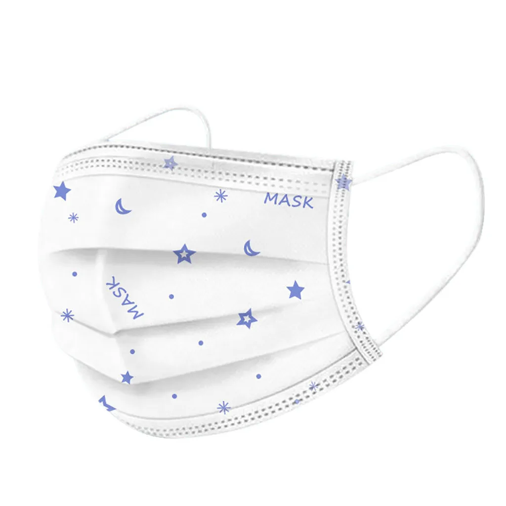 Mondmasker Wasbaar Mondkapje Mascarilla reutilzable 50 шт одноразовые печати Facemask промышленные 3ply ушные