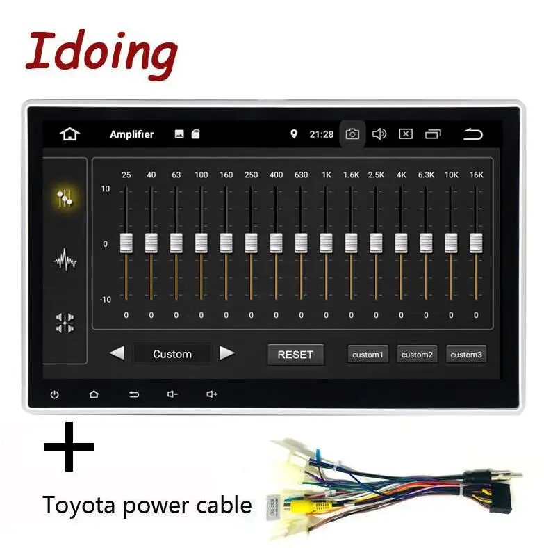 Toyota Power Cable Idoing 1Din 10," PX5 4G+ 64G Восьмиядерный Универсальный Автомобильный GPS DSP радио плеер Android 9,0 ips экран навигация Мультимедиа Bluetooth - Цвет: Toyota Power Cable