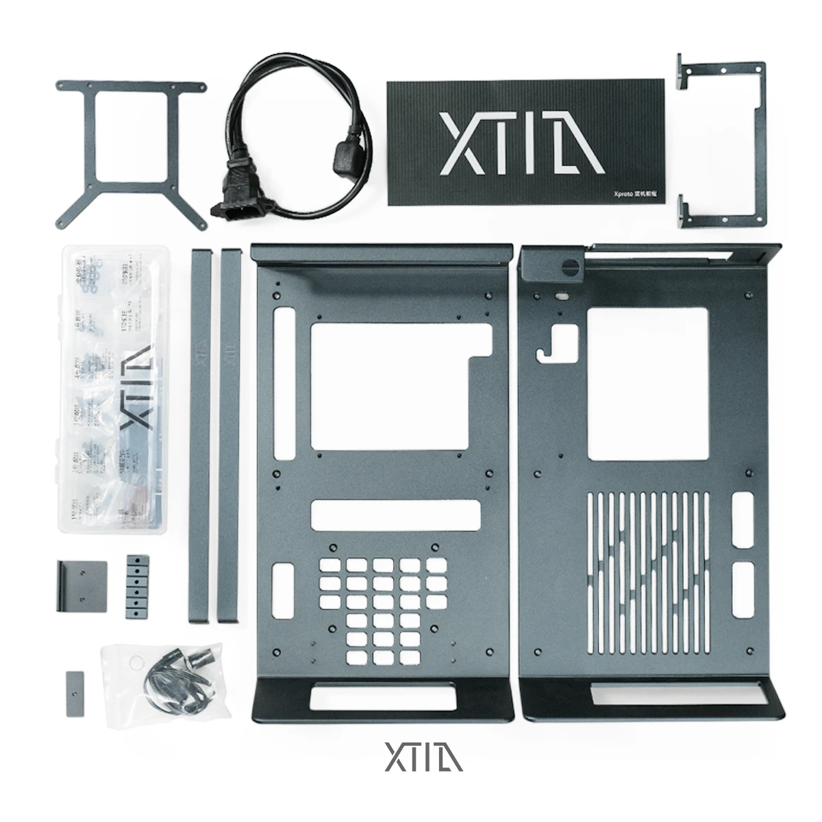 

NEW XTIA Xproto-N with Pcie 3 Open Case Dark Grey Computer Case