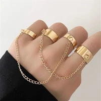 punk cool hip pop rings multi layer adjustable chain rings man rotate gothic style rings for women fashion jewelry party gift