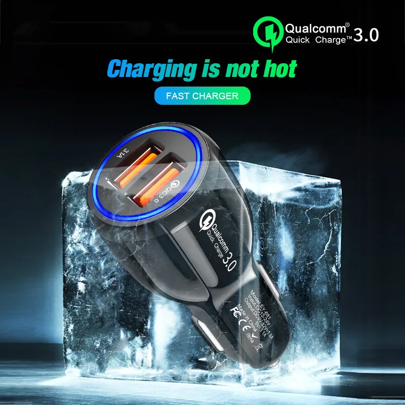 QC3.0 быстрое зарядное устройство автомобильное кабель для быстрой зарядки