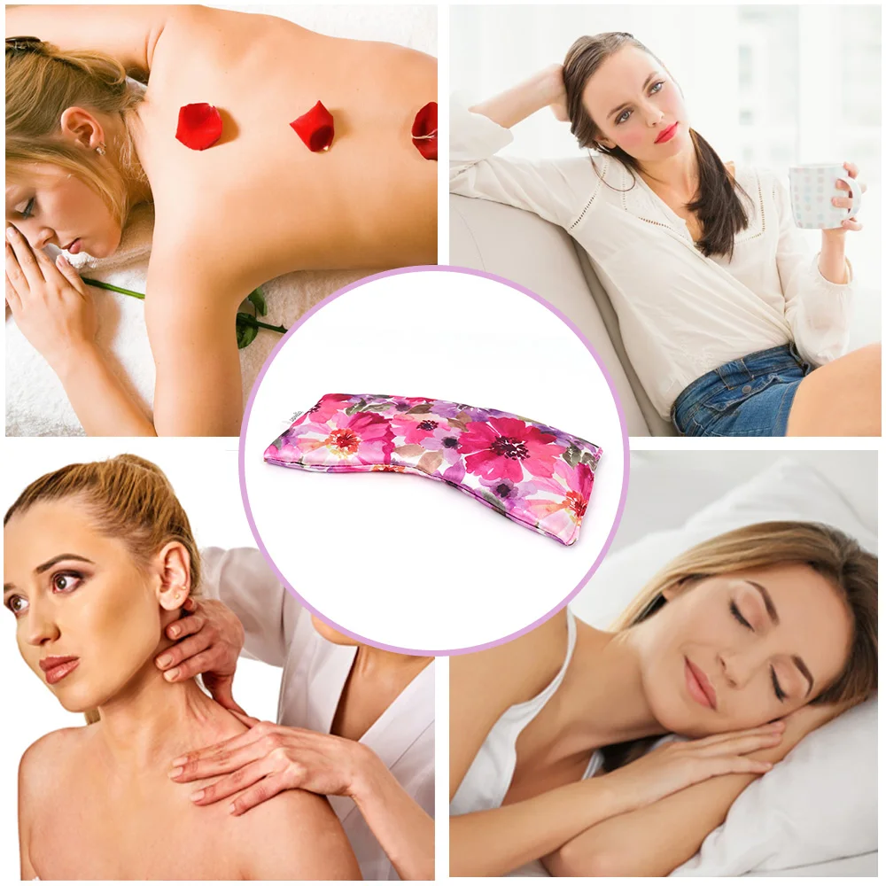 

Reusable Eye Pillow Hot Therapy Silk natural flaxseeds Massage Relaxation Hot Pack for Eye Care Tool