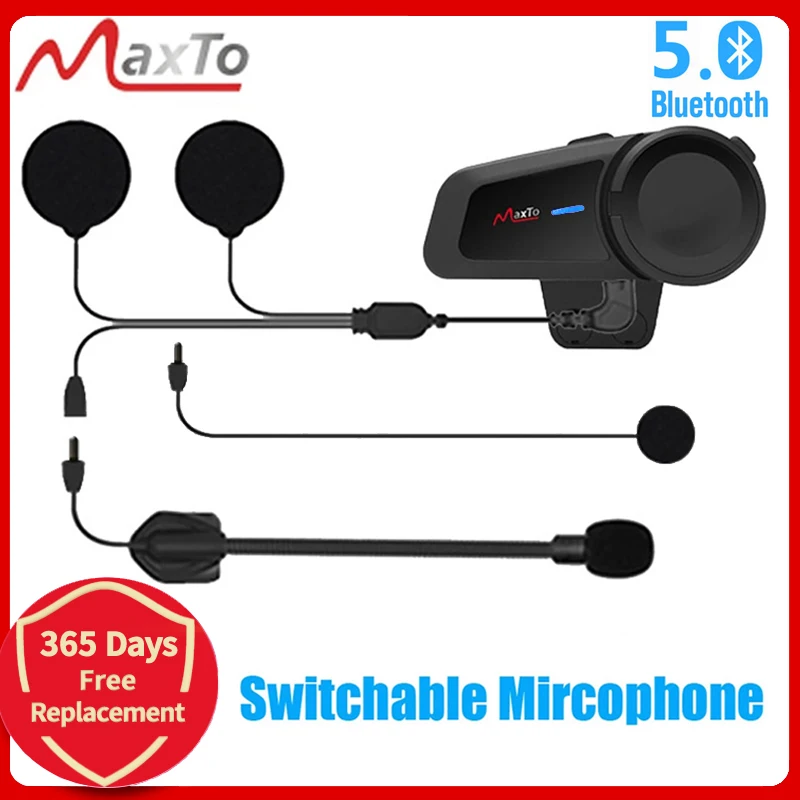 Гарнитура Maxto M2 универсальная водонепроницаемая 1000 м Bluetooth 5 0 FM MP3|Наушники для