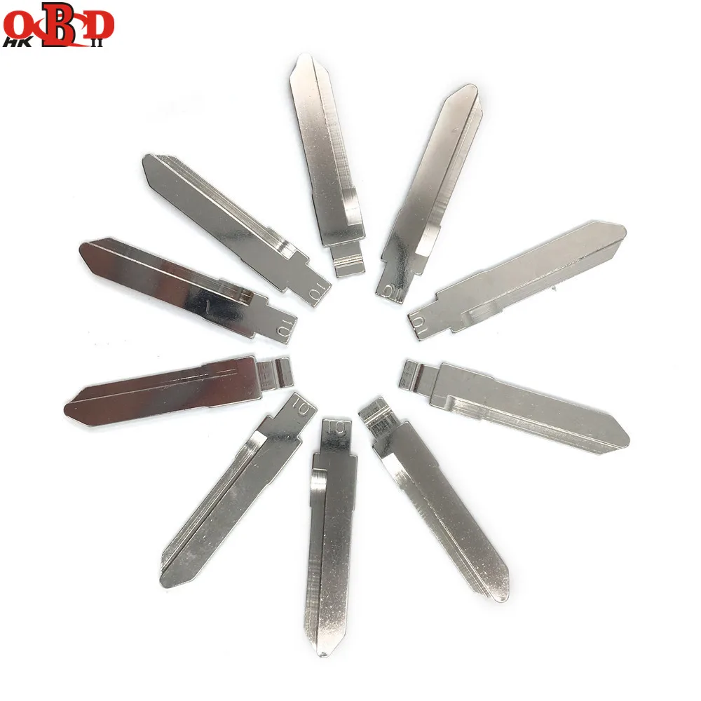 

HKOBDII 10 pcs/lot Metal Blank Uncut Flip KD Remote Key Blade Type 10# for Suzuki Alto