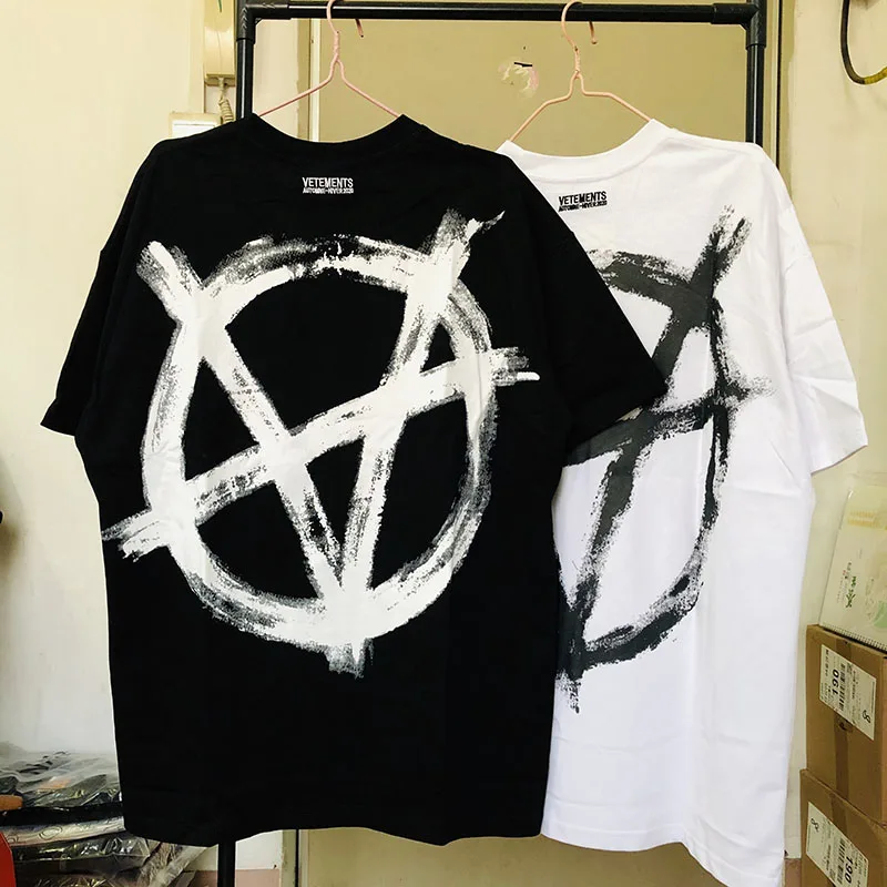 

Embroidery Oversize Loose Vetements T Shirts 2020 New Women Men Casual Fashion Best Quality Top Tees Vetements T Shirt
