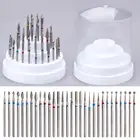 30 шт. фрезы для ногтей алмазные силиконовые фрезы для маникюра Керамическая электрическая фреза фрезы маникюрный аппарат инструмент для дизайна ногтей