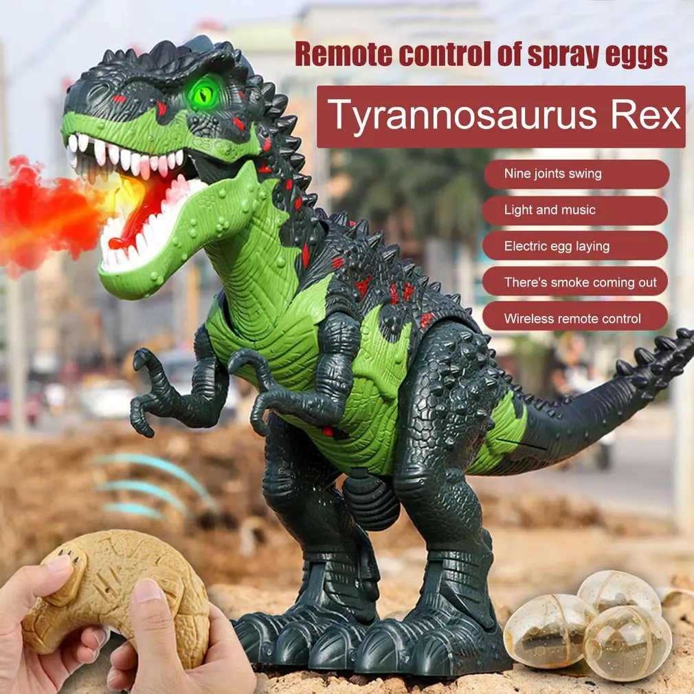

Игрушка динозавр «кладя яйца», игрушка с дистанционным управлением, тираннозавр с функцией распыления, хорошие игрушки динозавров для маль...
