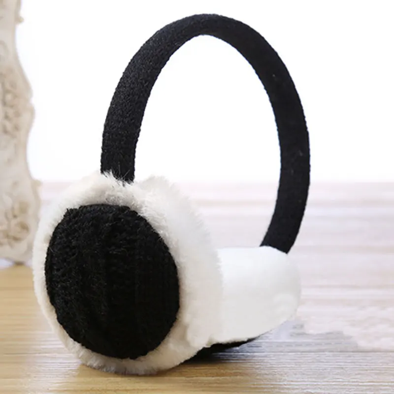 Новинка вязаные крючком дамские наушники осень зима теплые Удобные однотонные