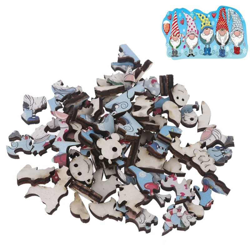 

Деревянная головоломка-Гном «сделай сам», головоломка Монтессори, Обучающие игрушки, Счастливого Рождества, подарок для взрослых, детей, ма...