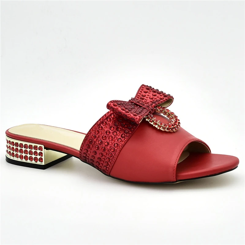 Red shoes only Новейший итальянский комплект из туфель и сумочки, украшенный стразами, роскошная дизайнерская обувь для женщин, распродажа женской обуви и сумочки в комплекте - Цвет: Red shoes only
