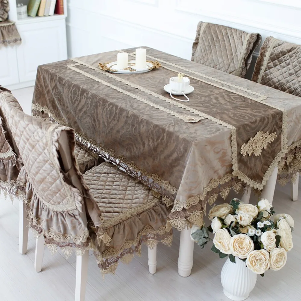 

Роскошная Европейская кашемировая круглая скатерть с кисточками, вышитая жаккардовая скатерть для стола, скатерть для украшения дома в кофейном стиле