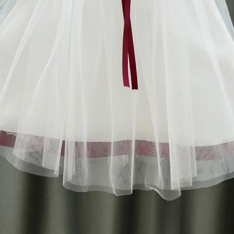 

New Baby Girls Dress Baby Fashion Bow Gauze Dress Cute Solid Color Sleeveless V Neck Dresses For Toddler Girl 0-3T