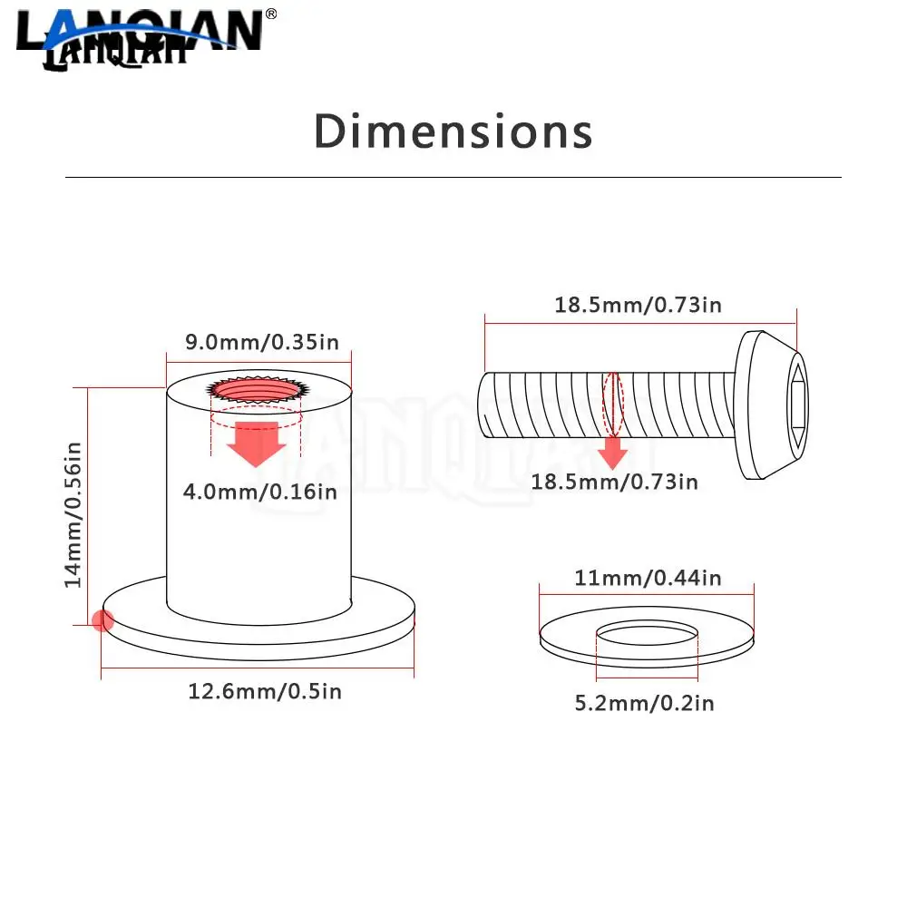 10 шт. обтекатель ветровой экран винтовой Болт Комплект крепежный болт для