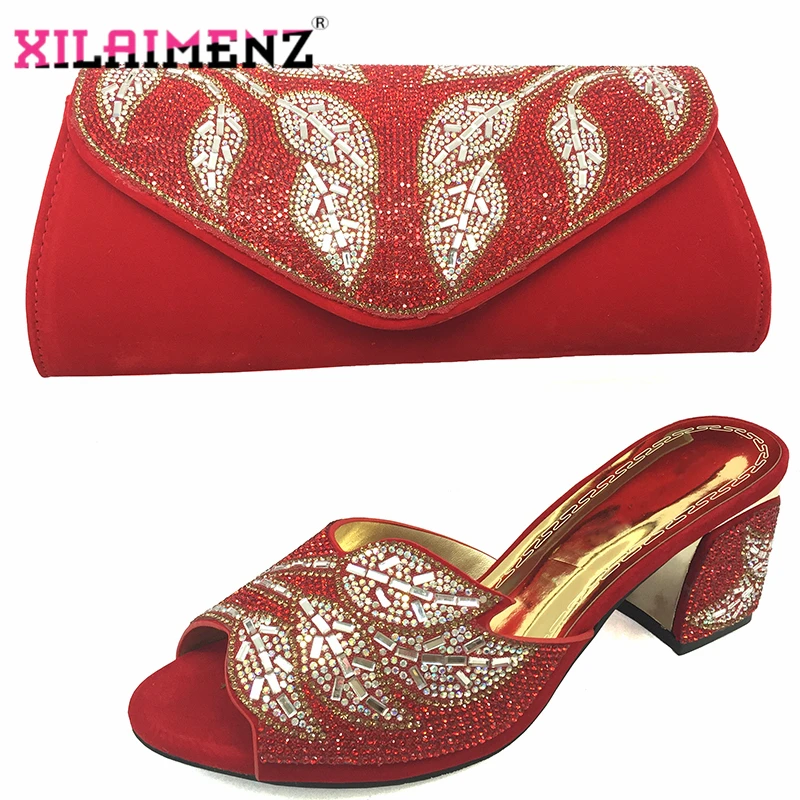 Привлекательные женские туфли в африканском стиле с сумочкой комплекте