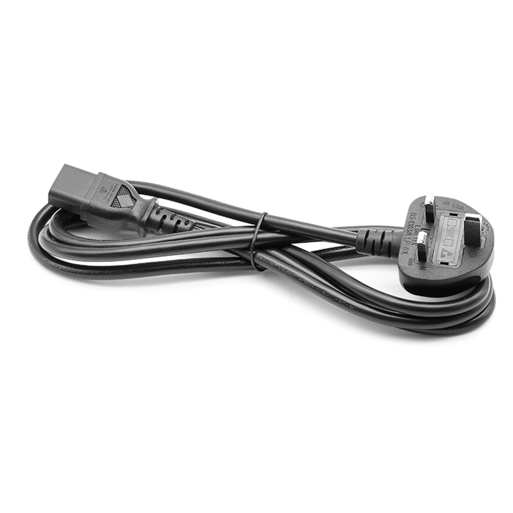 Шнур питания переменного тока 3 зубца шнура кабель для ноутбуков UK вилка шнур 1 2