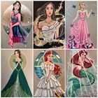Картина из квадратныхкруглых страз с изображением феи, принцессы, Disney 5D
