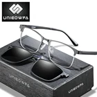 Мужские поляризационные очки без оправы, поляризационные очки с магнитным зажимом, оптические очки для близорукости, прогрессивные очки, анти-синий светильник