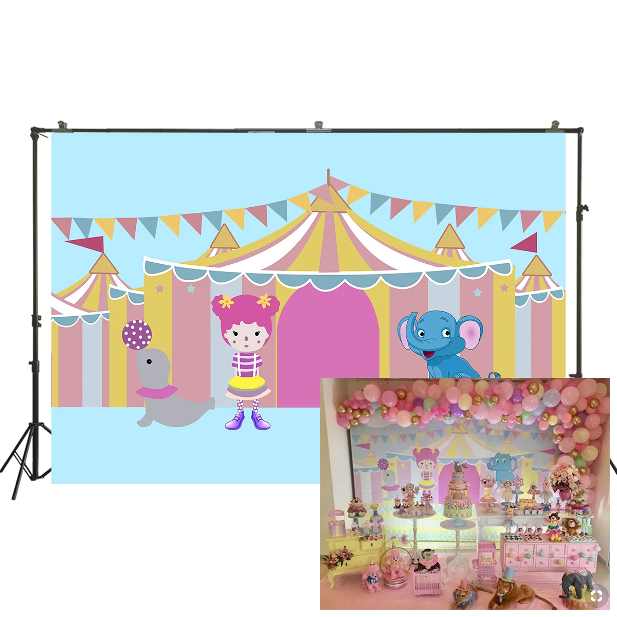 Цирк вечерние мультфильм Животные детский наряд для дня рождения портрет