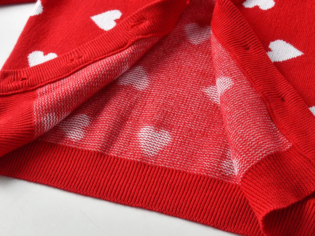 Осенняя детская одежда кардиган с длинными рукавами в форме сердца для маленьких