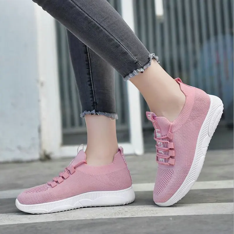 Новинка сезон осень женская обувь для бега из дышащего сетчатого материала