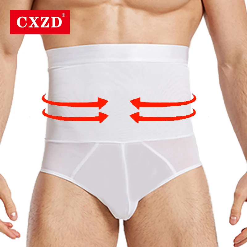 

CXZD Men's Tummy Control Panties Buttocks Lifter Waist Trainer Slimming Underwear High Waist Body Shapers Shapewear Briefs
