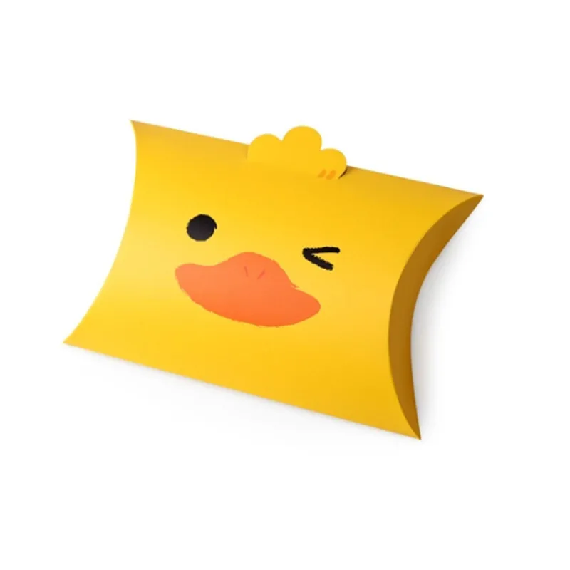 

10/20/50pcs Candy Gift Boxes Party Favors for Children's Day Friend Guests Cartoon Chick Bear Kraft Paper Packaging Pillow Box