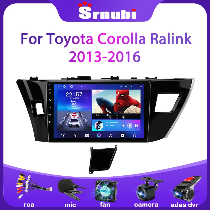 

Srnubi 10" Car Radio Multimedia Video Player for Toyota Corolla Ralink 2014 2015 2016 Navigaion GPS 2 Din Android 10 Head unit