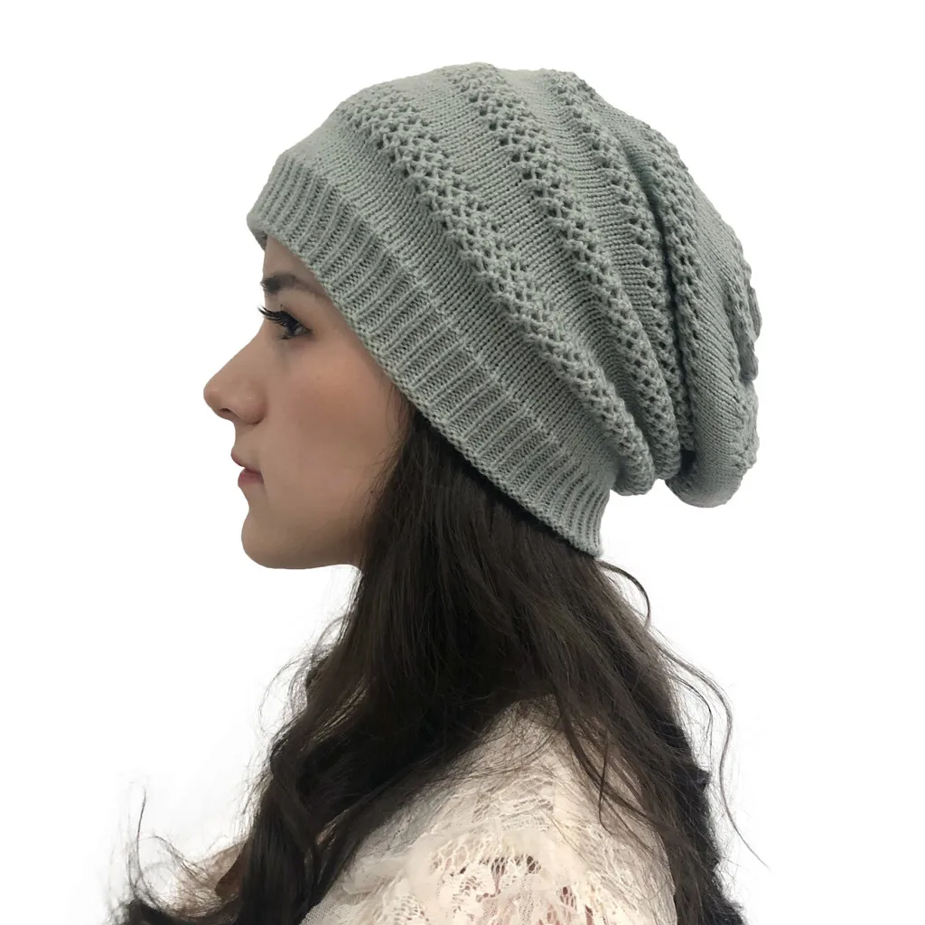 Осенне-зимняя женская шапка Skullies Beanies, однотонные вязаные Кепки из хлопка, женская зимняя шапка, мягкие теплые шапки, женская шапка