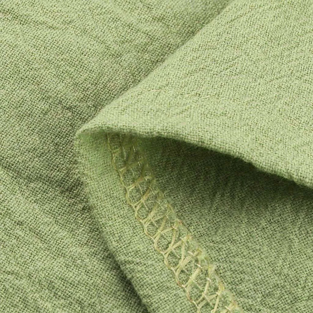 

Plus Size Women Dress Solid Color Short Sleeve O Neck Pocket Linen Loose Long Dress Casual Vintage Beach Summer Dresses Vestidos