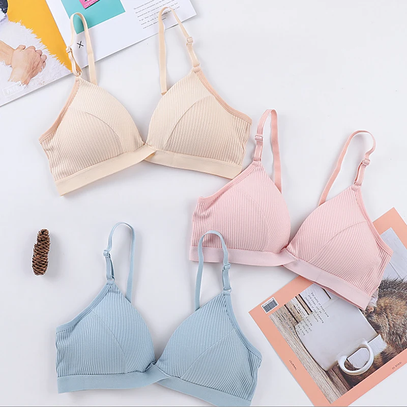 Сексуальный Новый бюстгальтер без косточек Дамский комфортное хлопковое нижнее