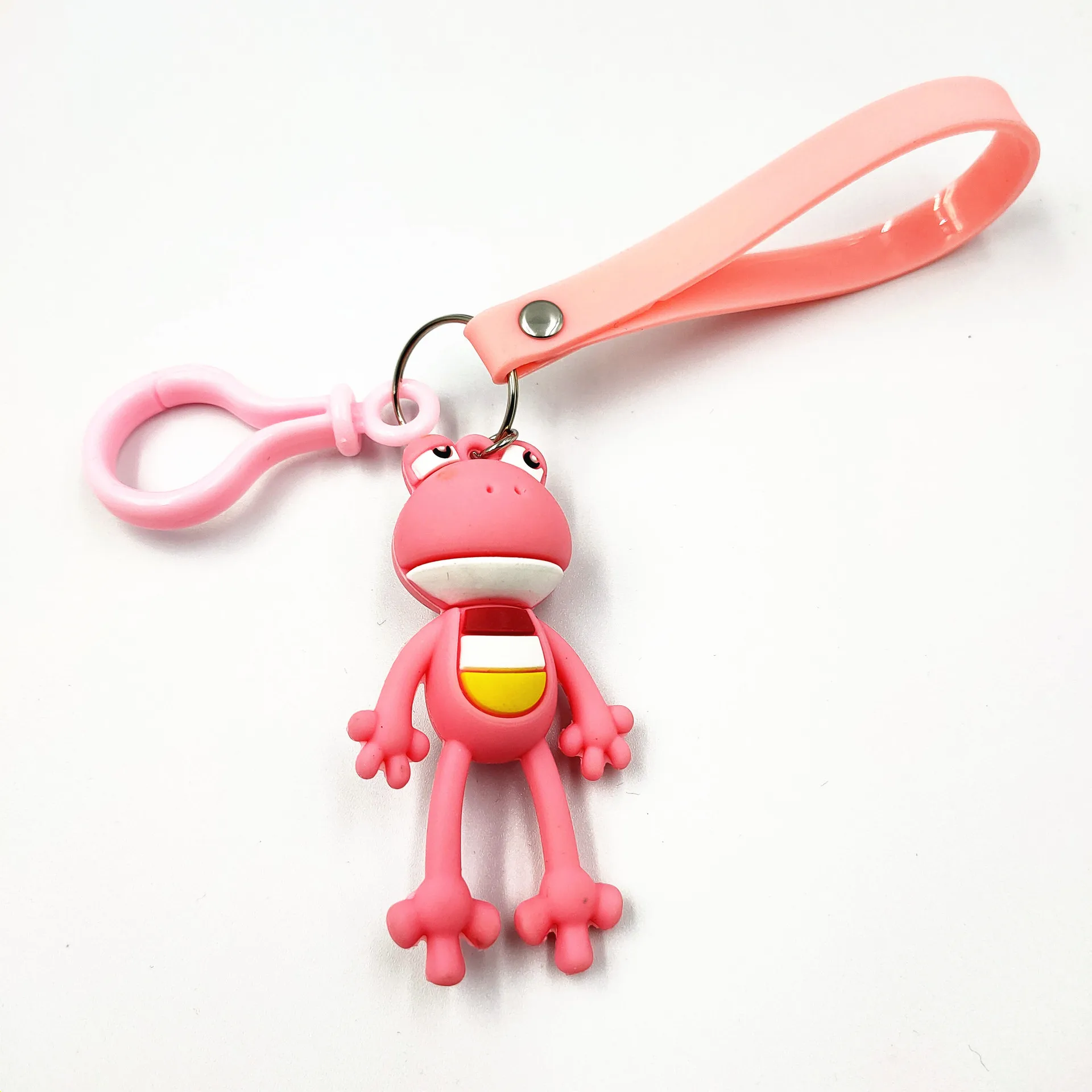 

Long Legs Big Mouth Frog Keychain Silicone Lovely Toy Bag Backpack Car Key Accessories Pendant Keyring Process Exquisite Gift