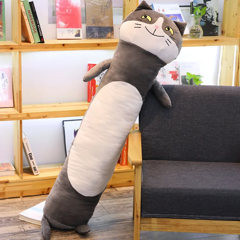 Забавные длинные подушки для сна с изображением кота хаски розовая свинья