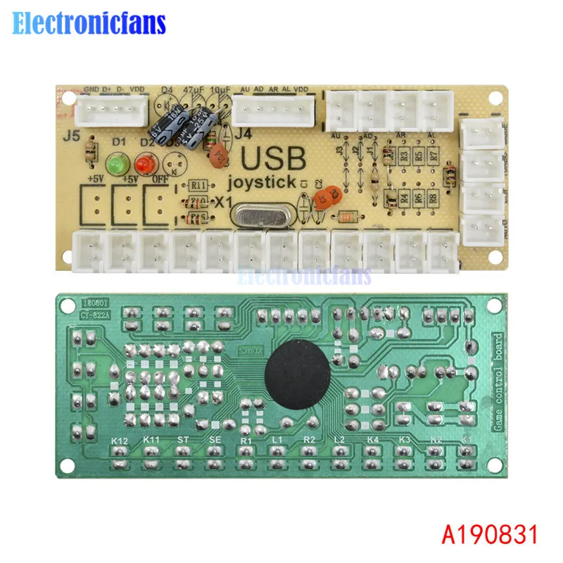 Нулевая задержка игровой USB энкодер ПК для джойстика и кнопки для MAME Боевая палка плата управления DIY аркадная игра набор деталей