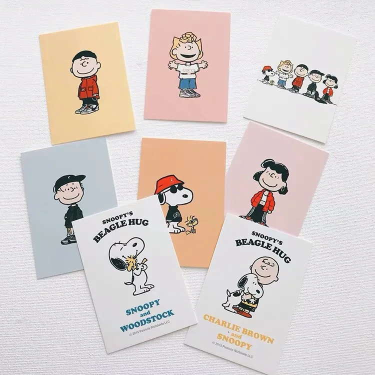 8 шт. Ins Peanuts изгой карта собаки милый мультфильм доска для сообщений фото дисплей