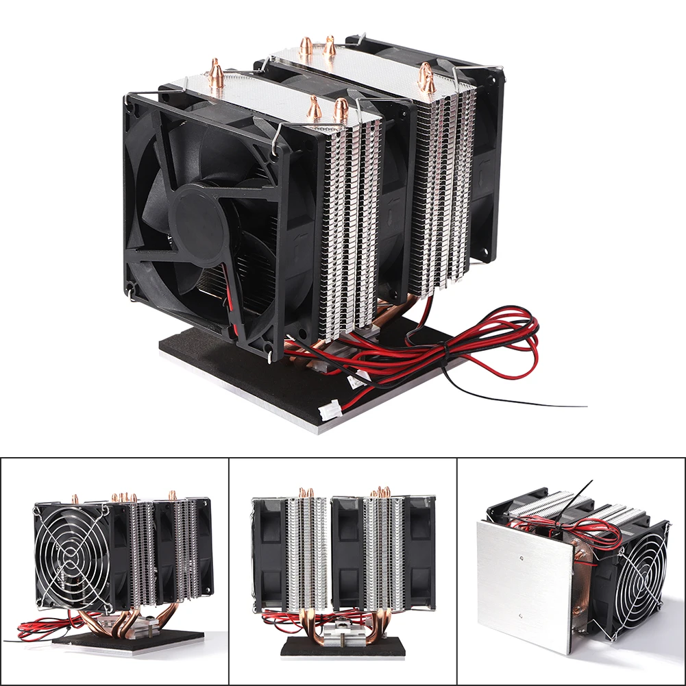

Peltier Chip Semiconductor Cooling Plate 12V 120W Heatsink Fan 4 Heatpipes Refrigerator High Power Computer PC Cooling Board