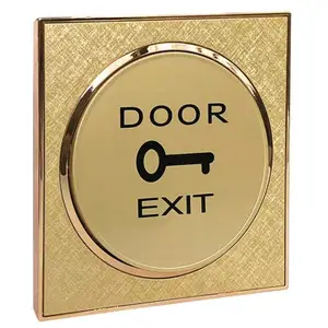 10pcs golden exit button door release switch used for access control system free global shipping